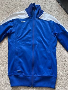 Nike Royal Blue and White Dri-FIT Track Jacket